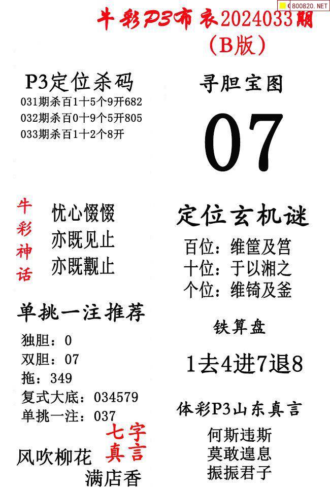 2024精华版布衣图全图解析-第3张图片