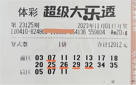 大乐透开奖号码结果今日最新
