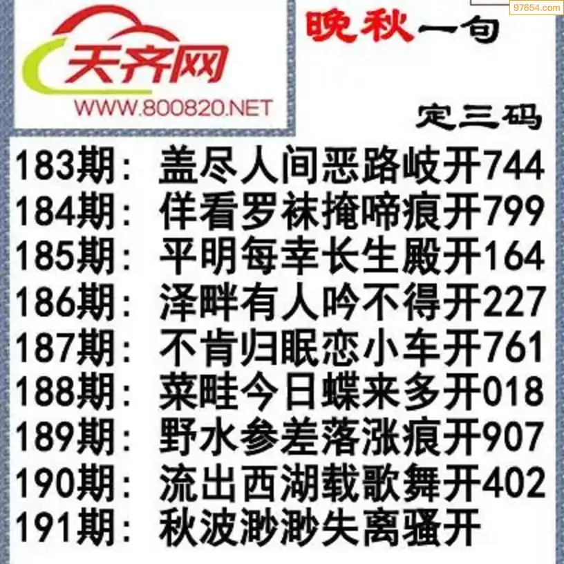 最新福彩3D字谜揭秘-第2张图片