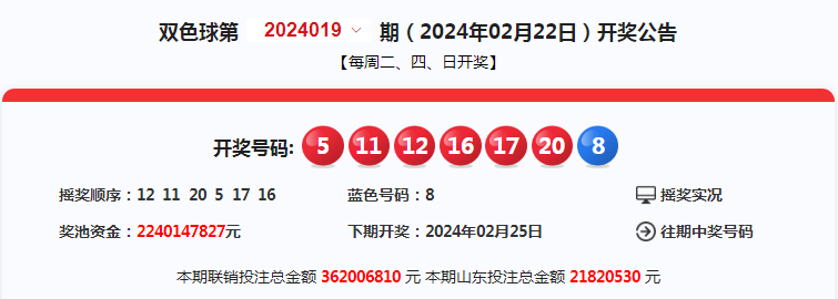 2024027期双色球开奖结果查询2024027期双色球开奖结果揭晓-第1张图片